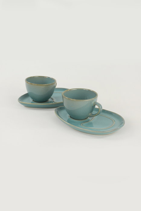 Hermia Juego de tazas de café Turquesa Hermia Juego de tazas de café Turquesa